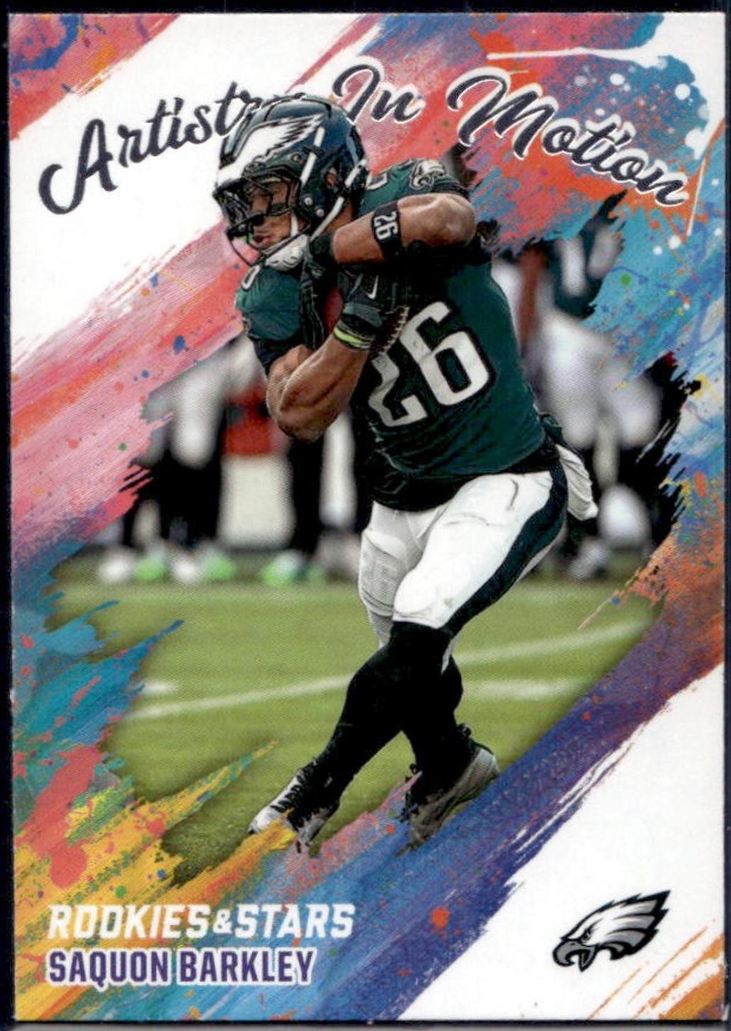 2025 Panini Rookies & Stars Artistry in Motion Saquon Barkley #18 card