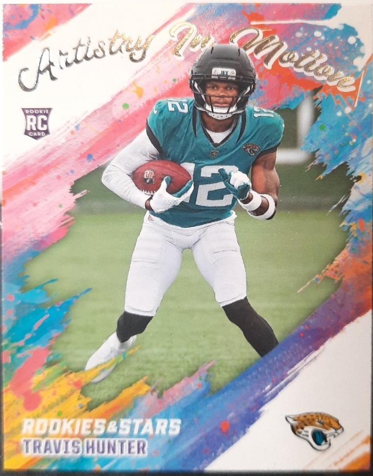 2025 Panini Rookies & Stars Artistry in Motion Travis Hunter #8 card