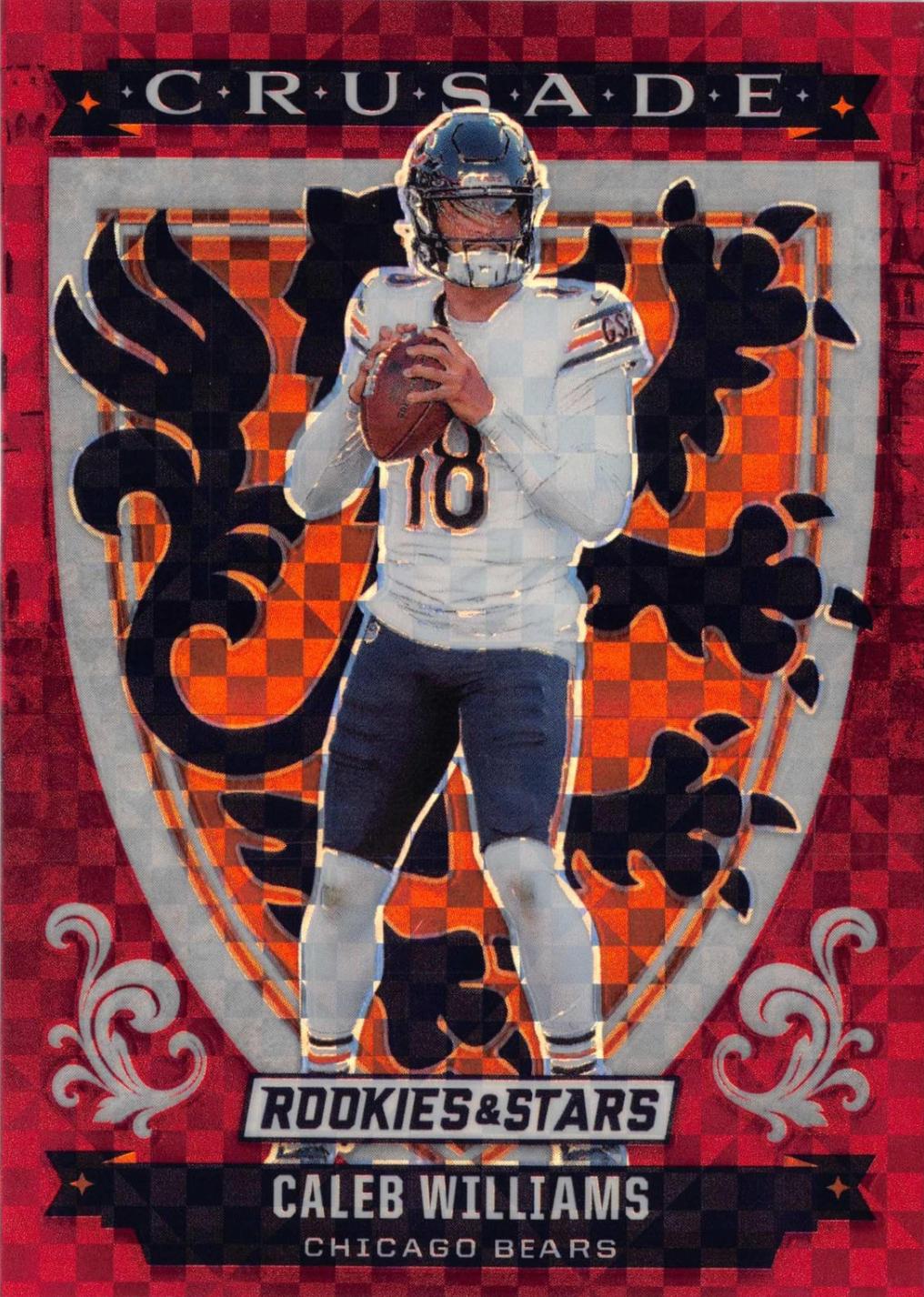 2025 Panini Rookies & Stars Crusade Caleb Williams [Red Plaid] #5 card