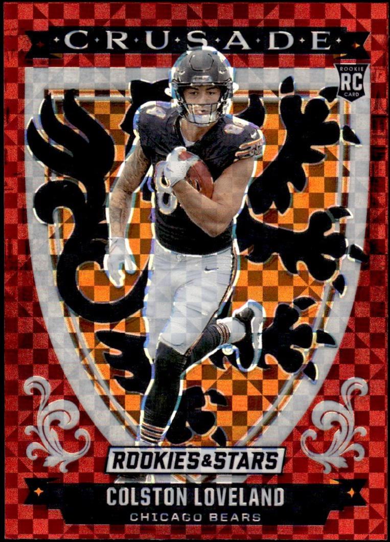 2025 Panini Rookies & Stars Crusade Colston Loveland [Red Plaid] #15 card