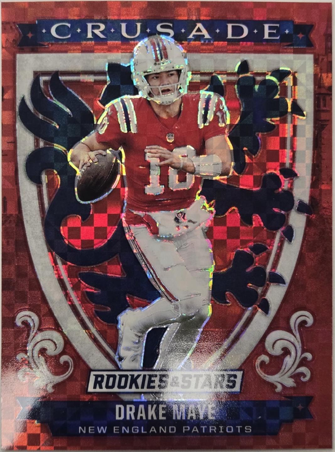 2025 Panini Rookies & Stars Crusade Drake Maye [Red] #29 card