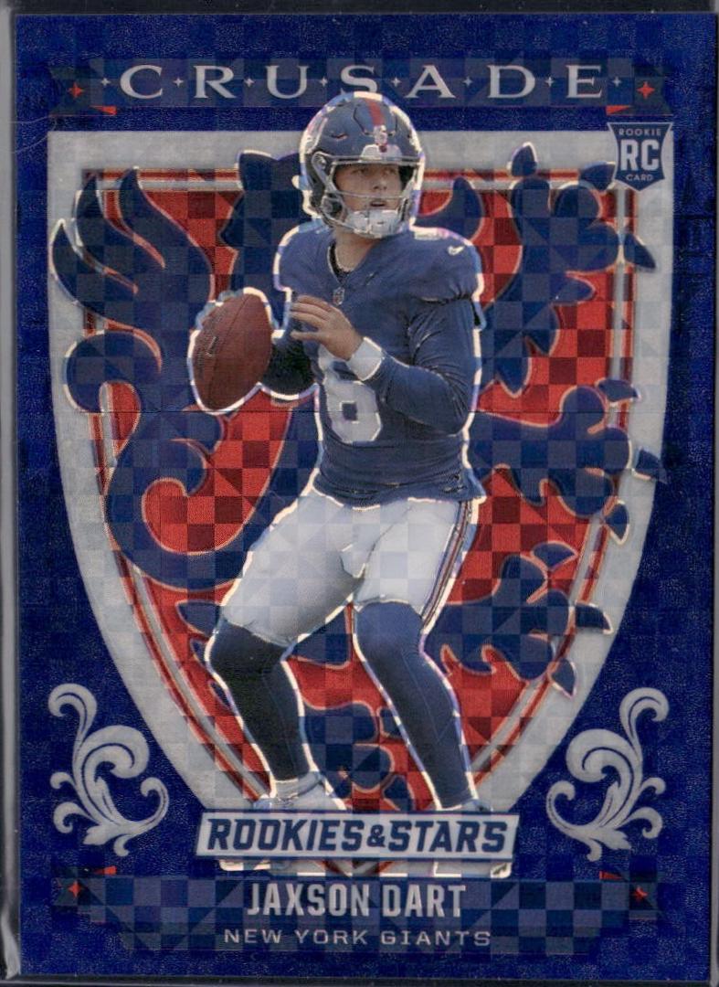 2025 Panini Rookies & Stars Crusade Jaxson Dart [Blue Plaid] #11 card