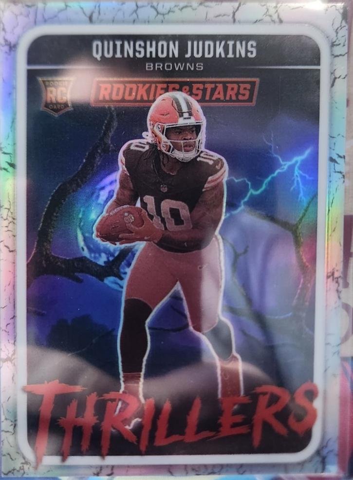 2025 Panini Rookies & Stars Thrillers Quinshon Judkins #21 card