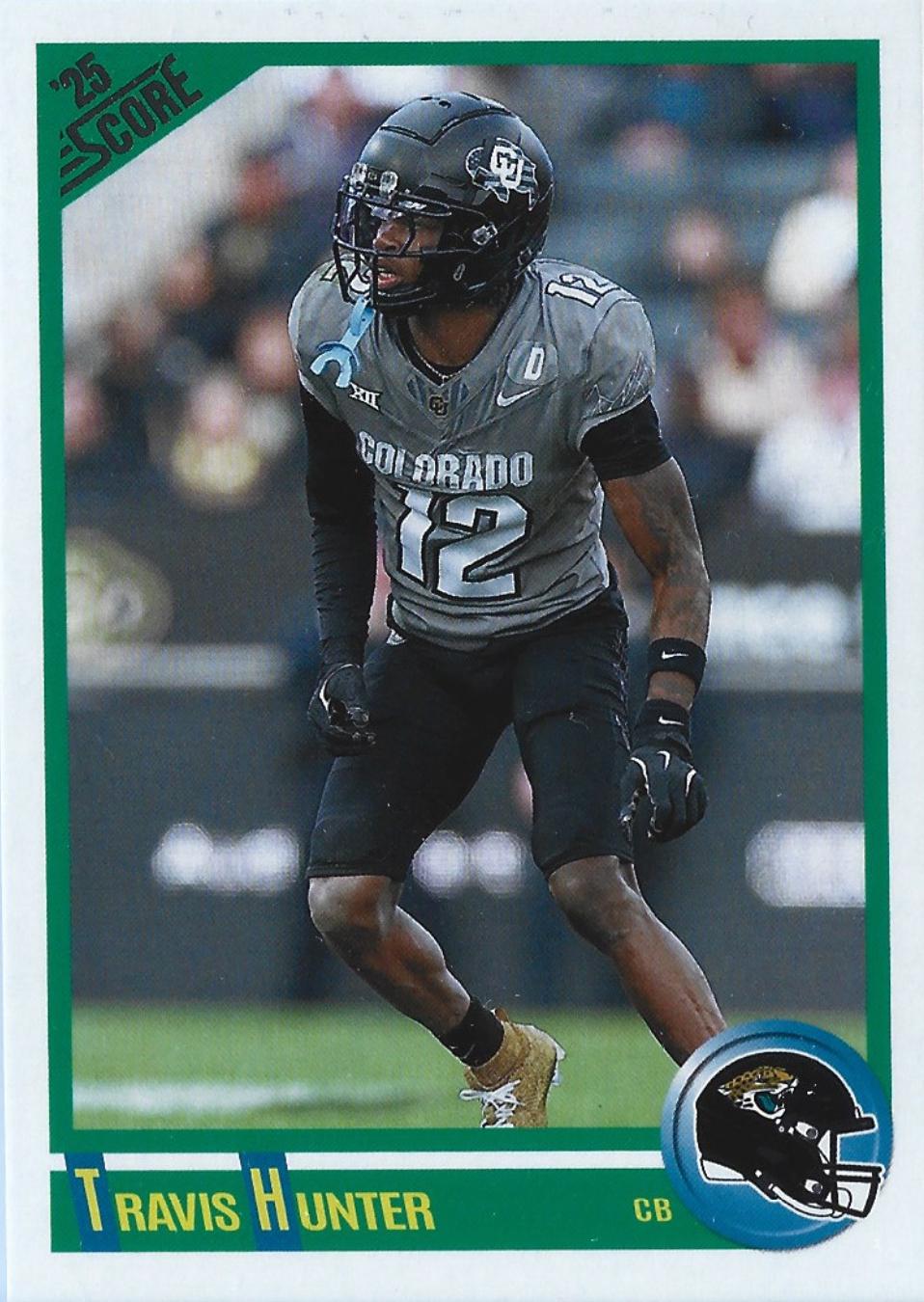 2025 Panini Score Anniversary Rookie Travis Hunter #5 card