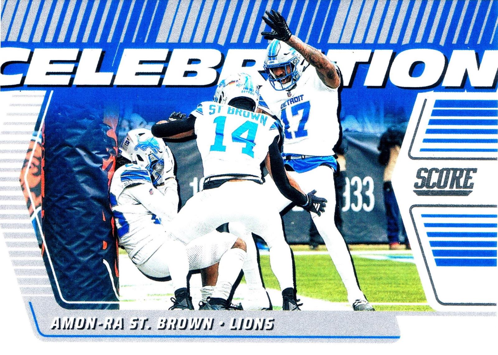 2025 Panini Score Celebration Amon-Ra St. Brown #7 card