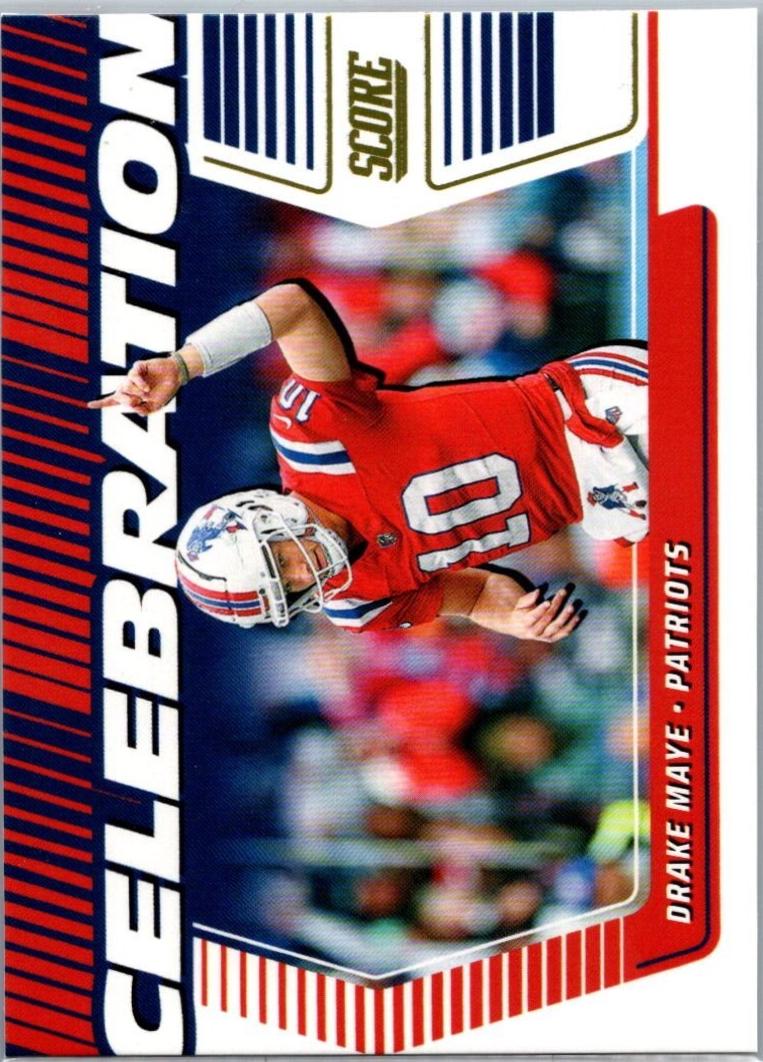 2025 Panini Score Celebration Drake Maye [Gold] #9 card