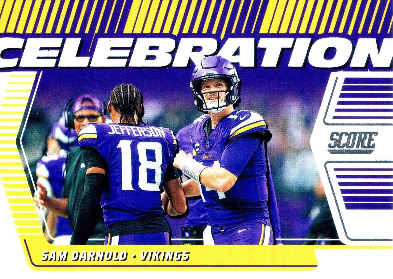 2025 Panini Score Celebration Sam Darnold #4 card