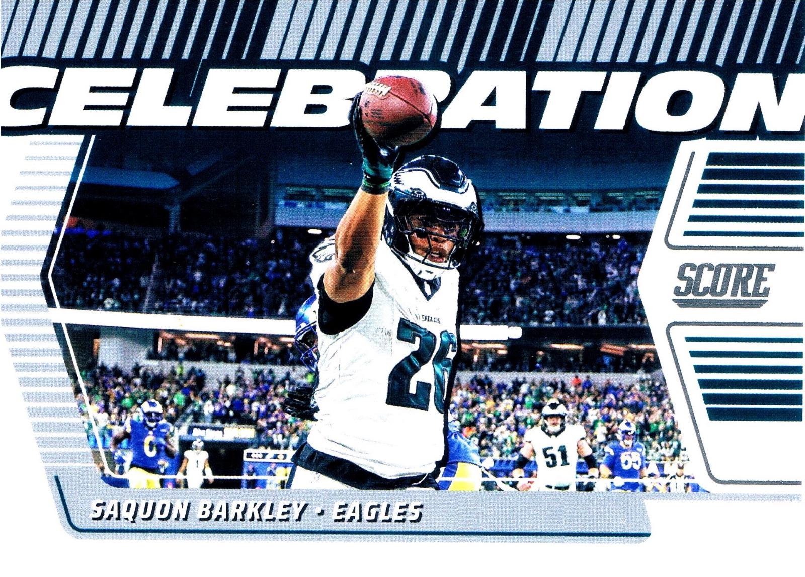 2025 Panini Score Celebration Saquon Barkley #2 card