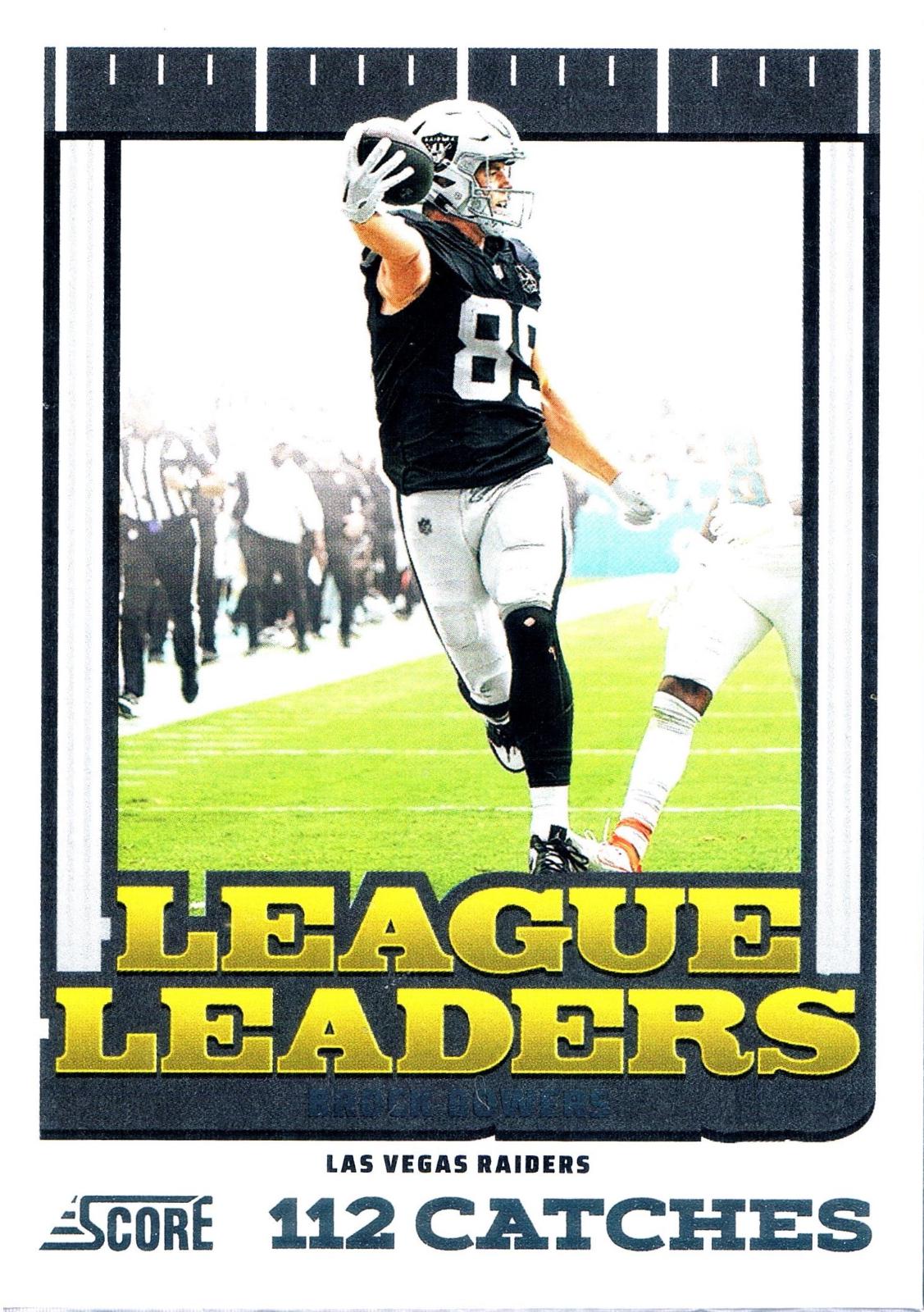 2025 Panini Score League Leaders Brock Bowers #12 card