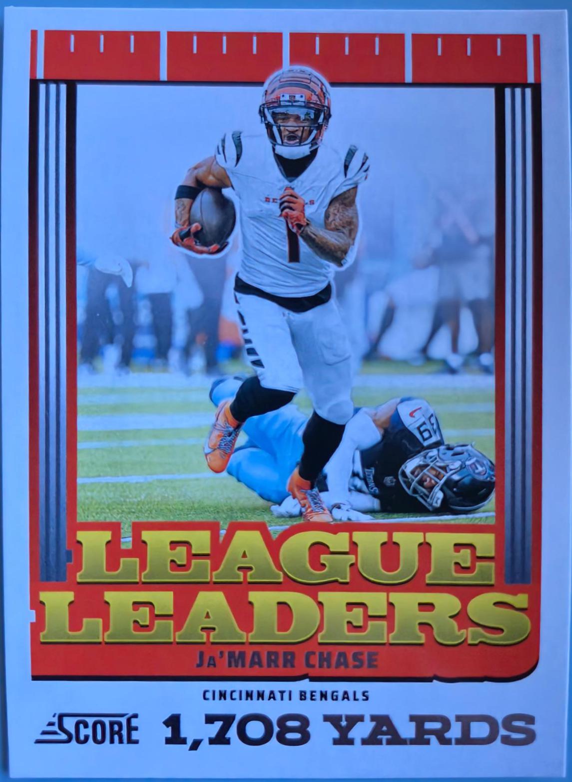 2025 Panini Score League Leaders Ja'Marr Chase #2 card