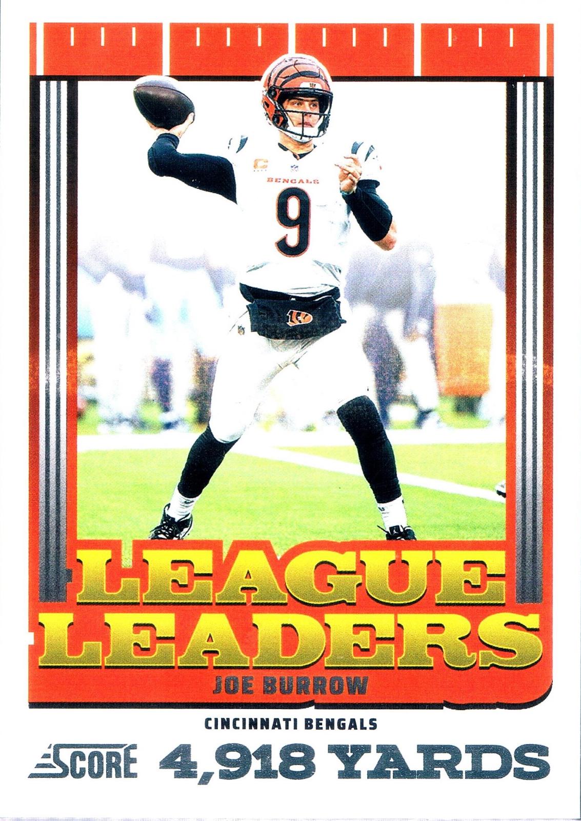 2025 Panini Score League Leaders Joe Burrow #1 card