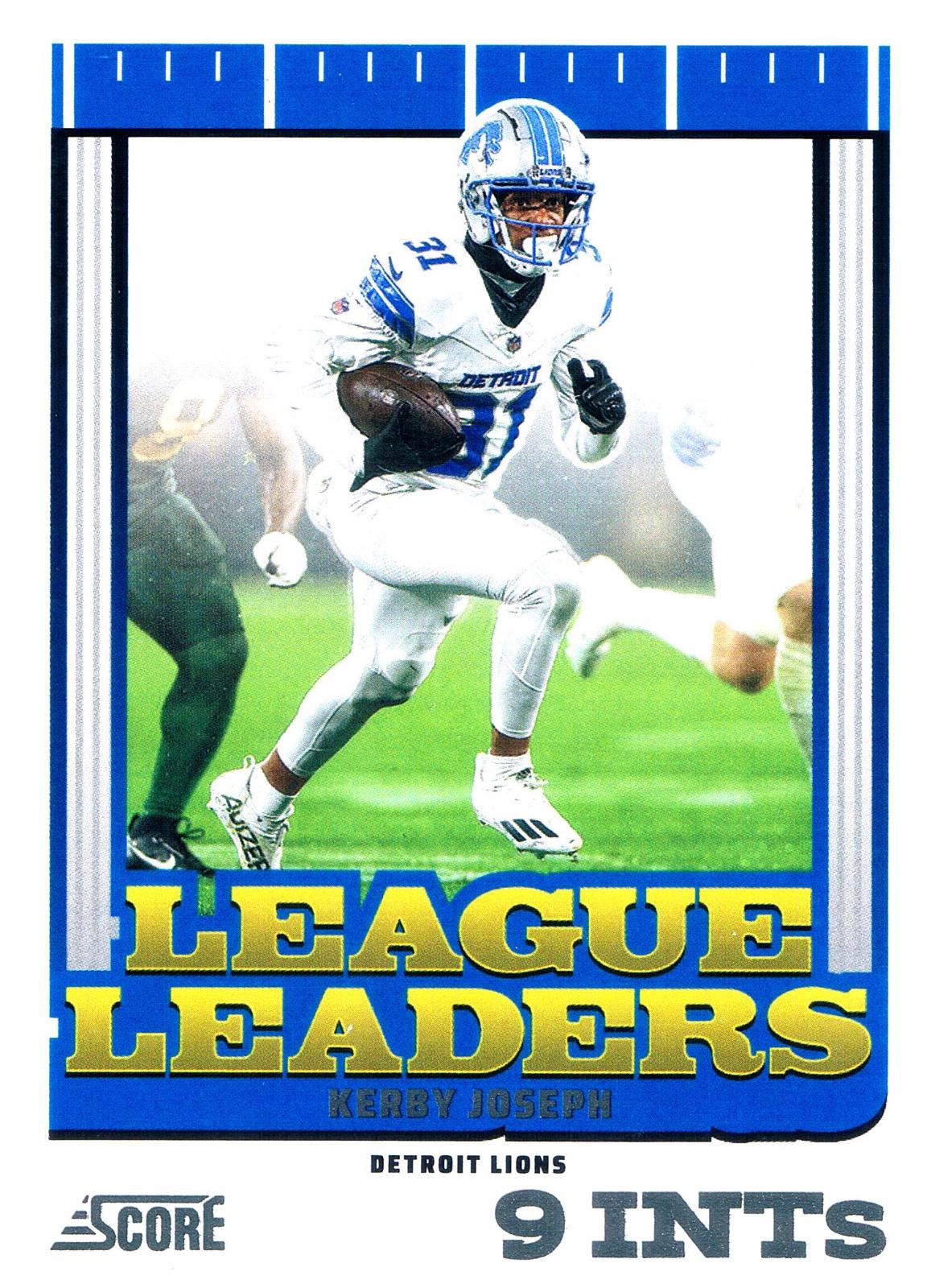2025 Panini Score League Leaders Kerby Joseph #7 card