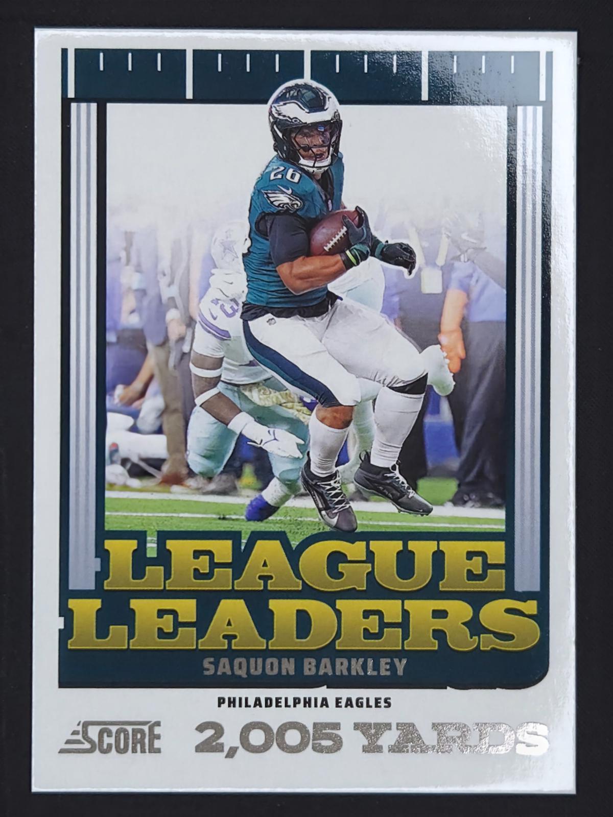 2025 Panini Score League Leaders Saquon Barkley #3 card