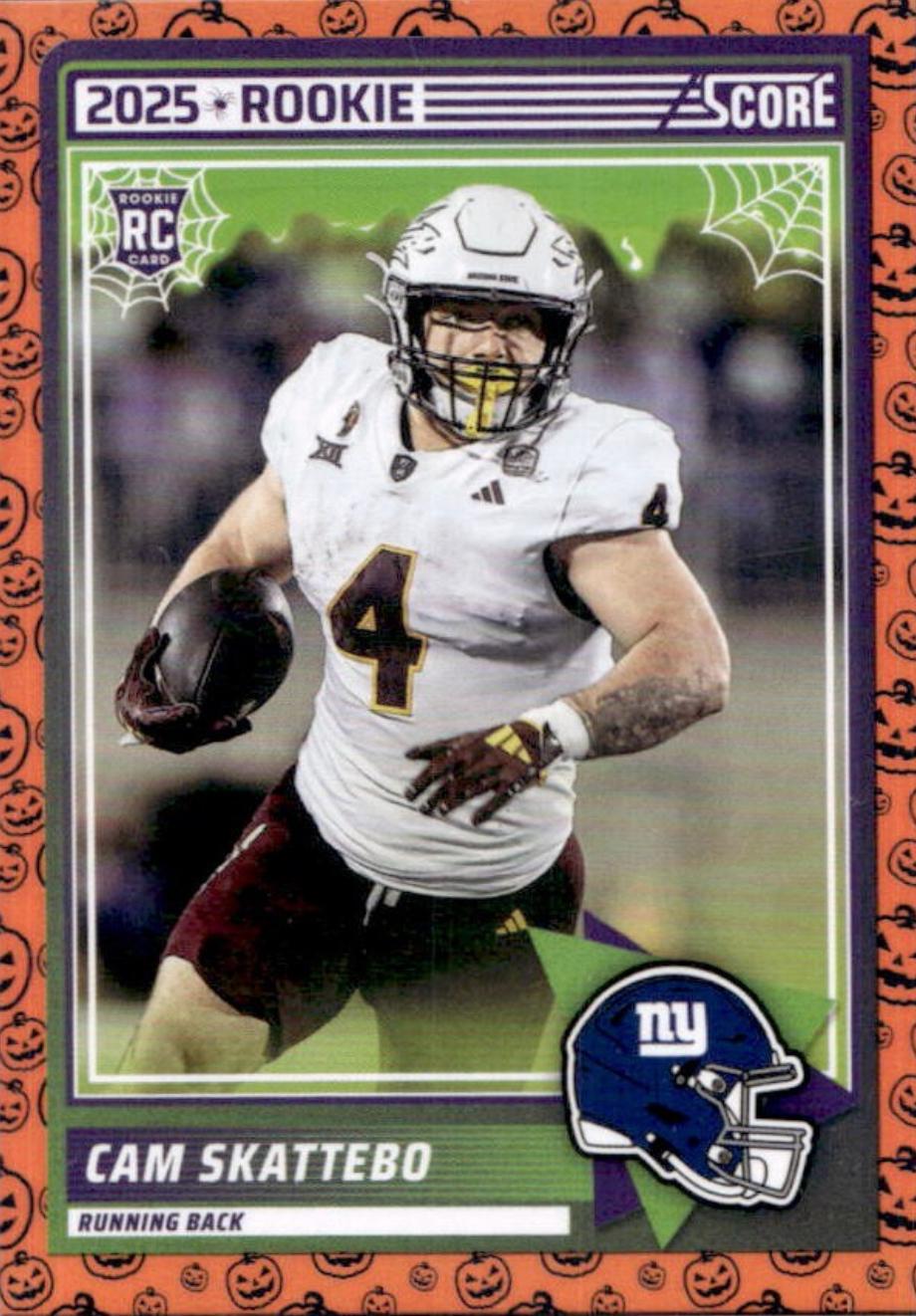 2025 Panini Score Rookie Cam Skattebo [Pumpkin] #1 card