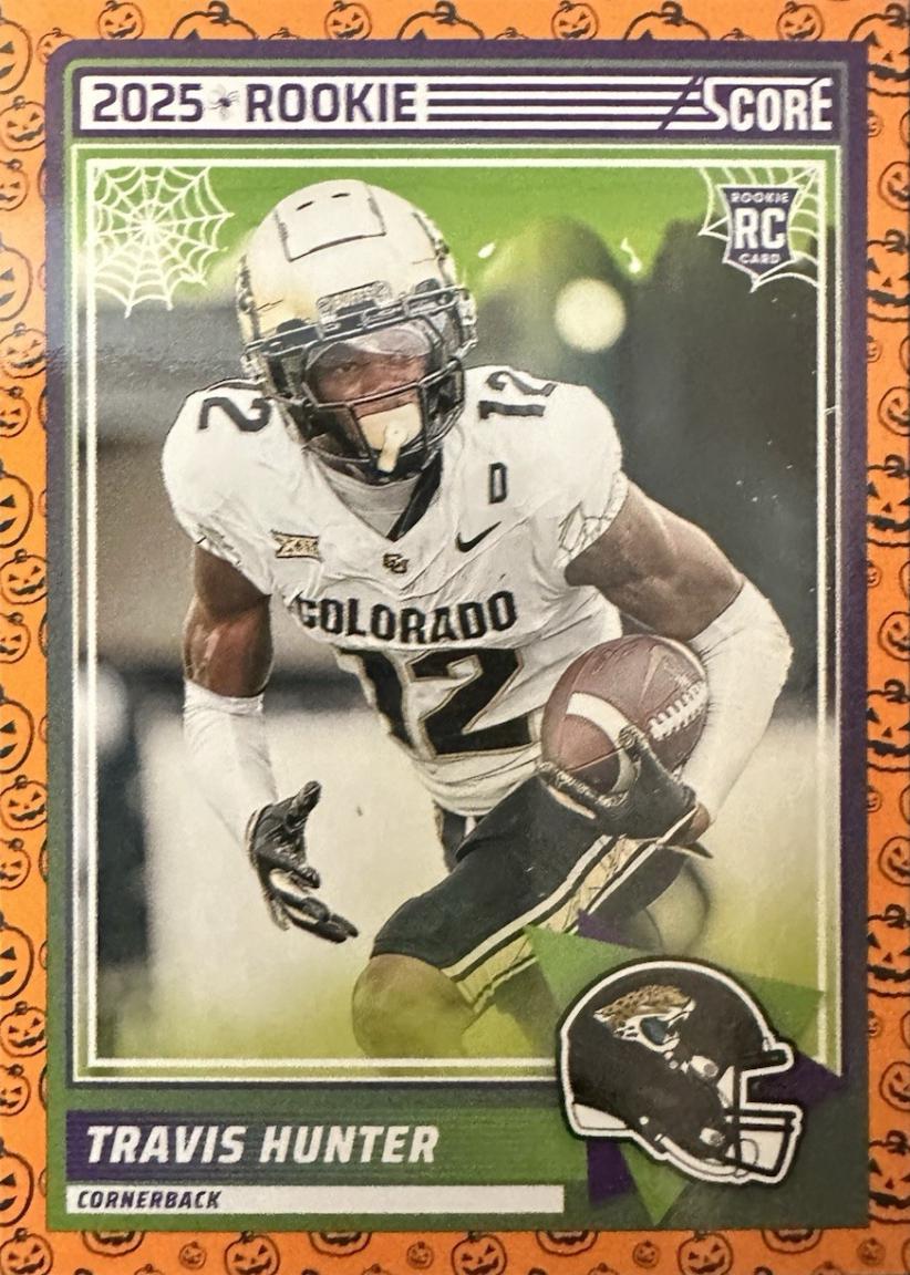 2025 Panini Score Rookie Travis Hunter [Trick or Treat] #20 card