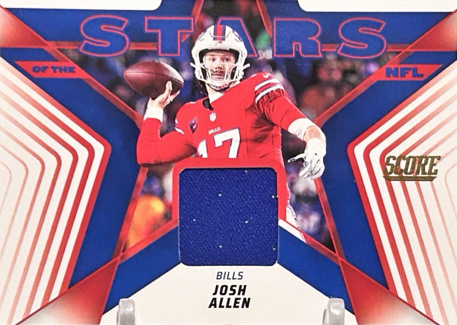 2025 Panini Score Stars of the NFL Jersey Josh Allen #7 card