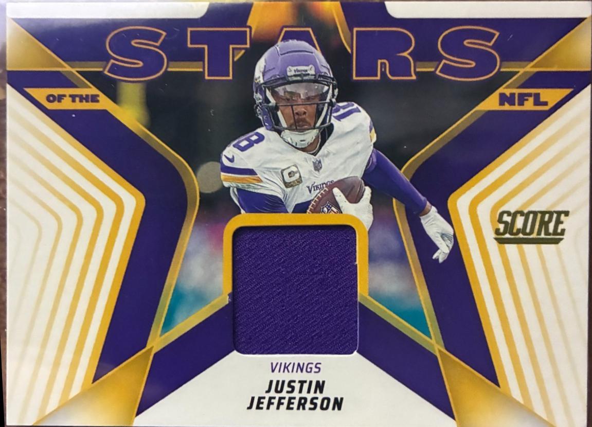 2025 Panini Score Stars of the NFL Jersey Justin Jefferson #33 card