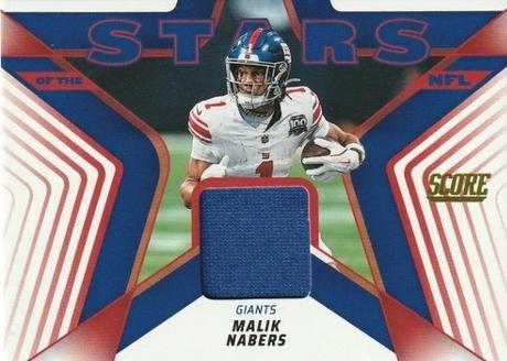 2025 Panini Score Stars of the NFL Jersey Malik Nabers #36 card