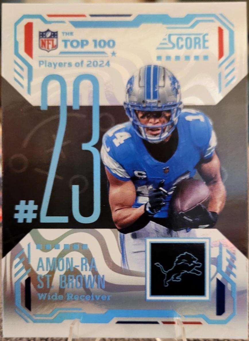 2025 Panini Score Top 100 Amon-Ra St. Brown #23 card