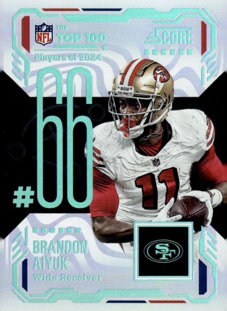 2025 Panini Score Top 100 Brandon Aiyuk #66 card