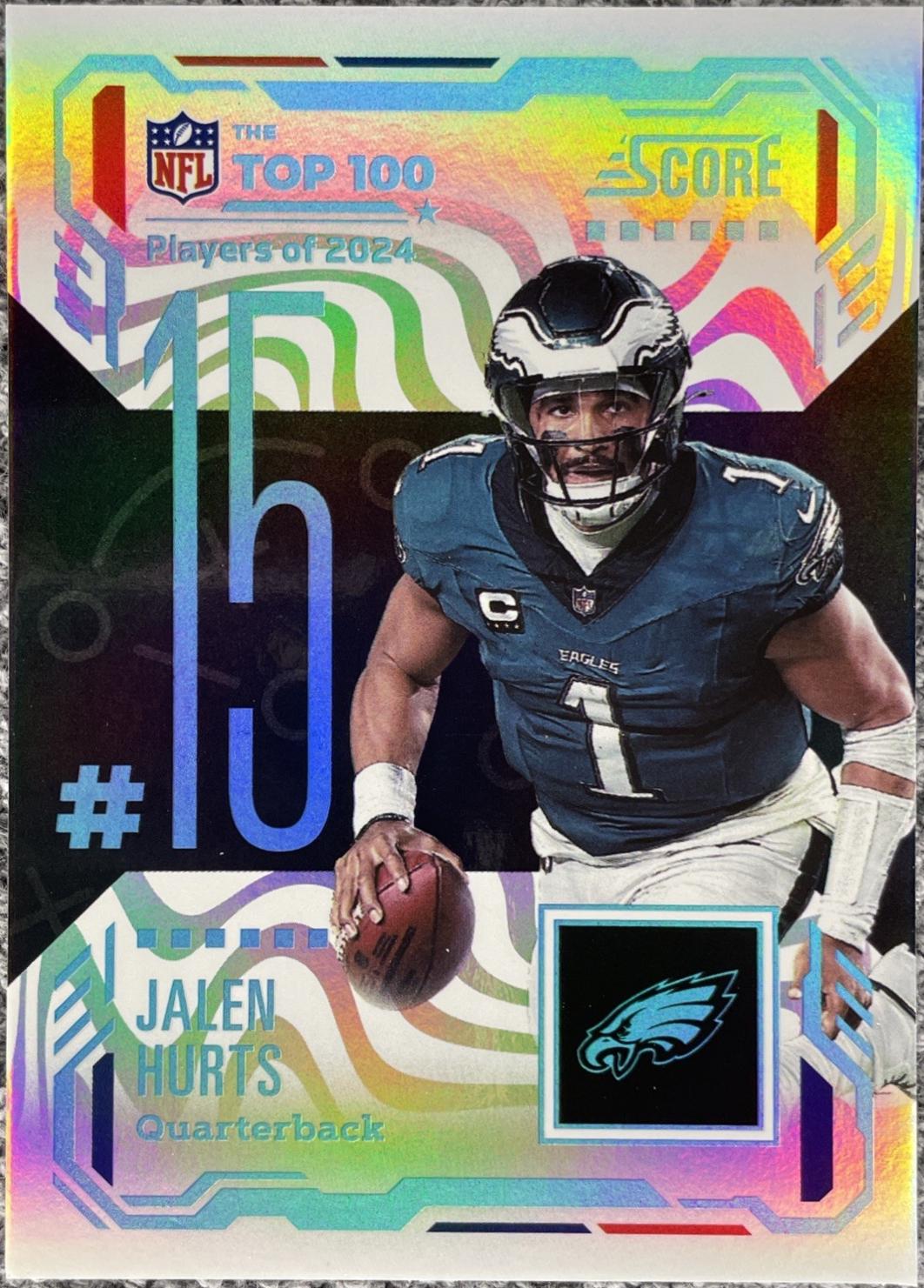 2025 Panini Score Top 100 Jalen Hurts #15 card