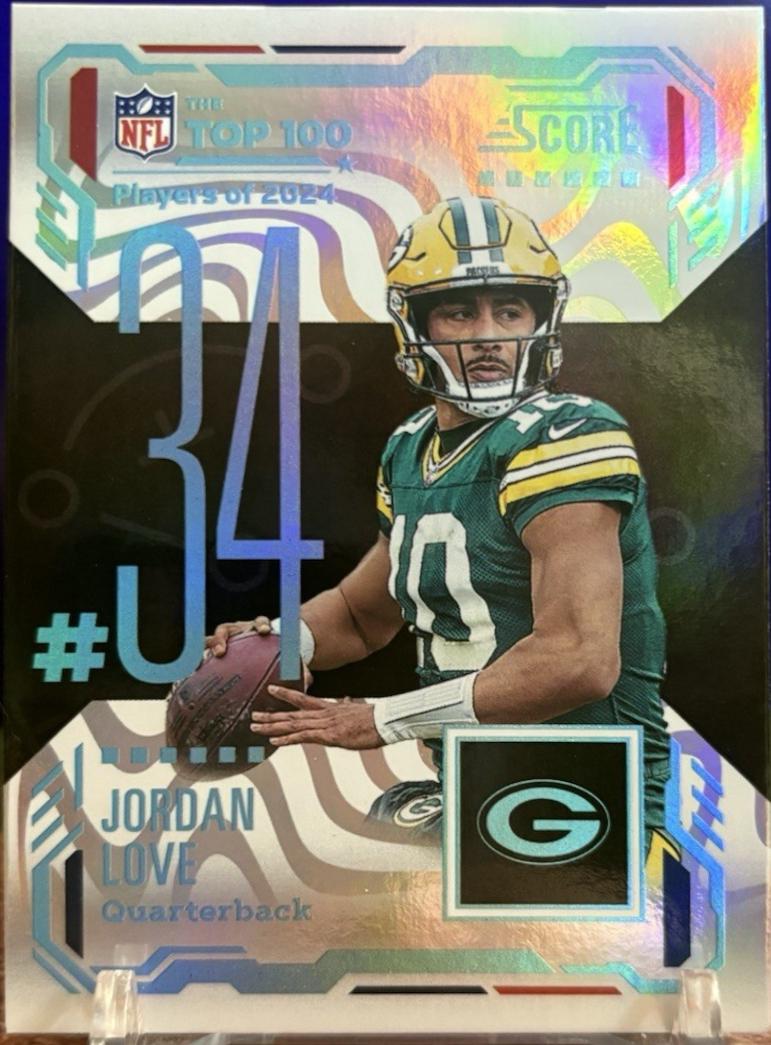 2025 Panini Score Top 100 Jordan Love #34 card