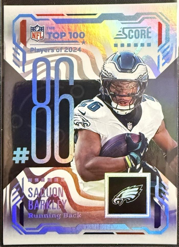 2025 Panini Score Top 100 Saquon Barkley #86 card