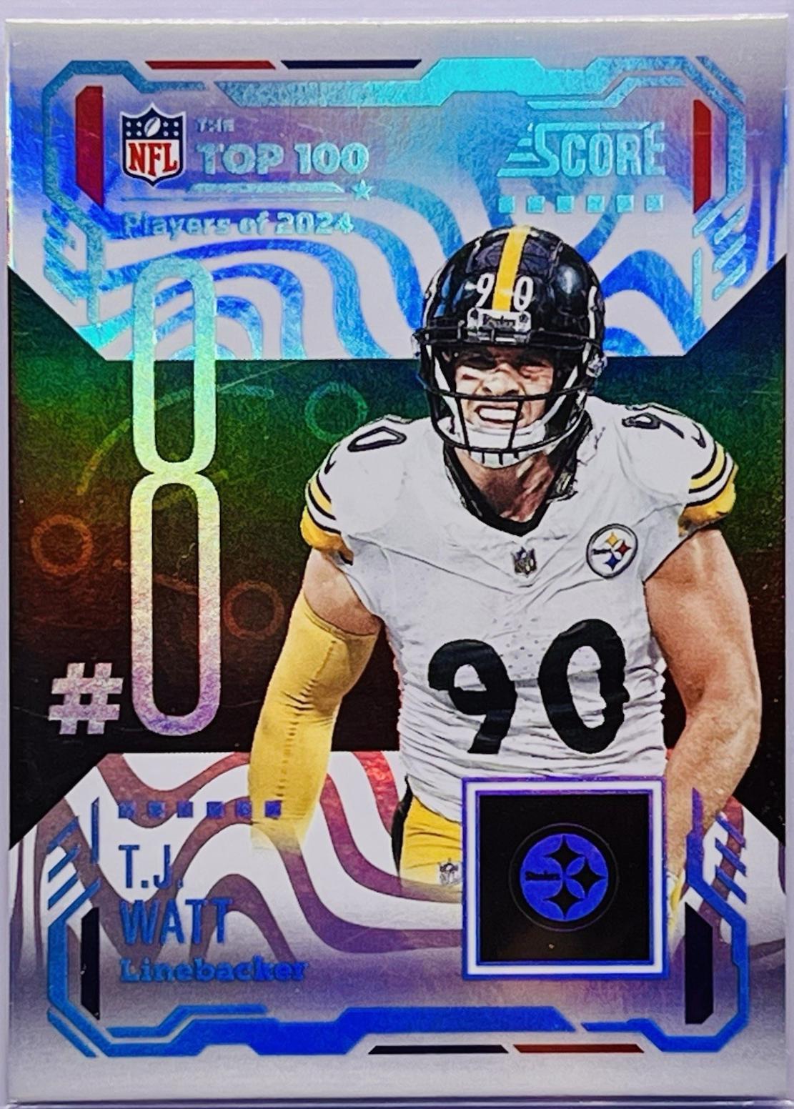 2025 Panini Score Top 100 T.J. Watt #8 card