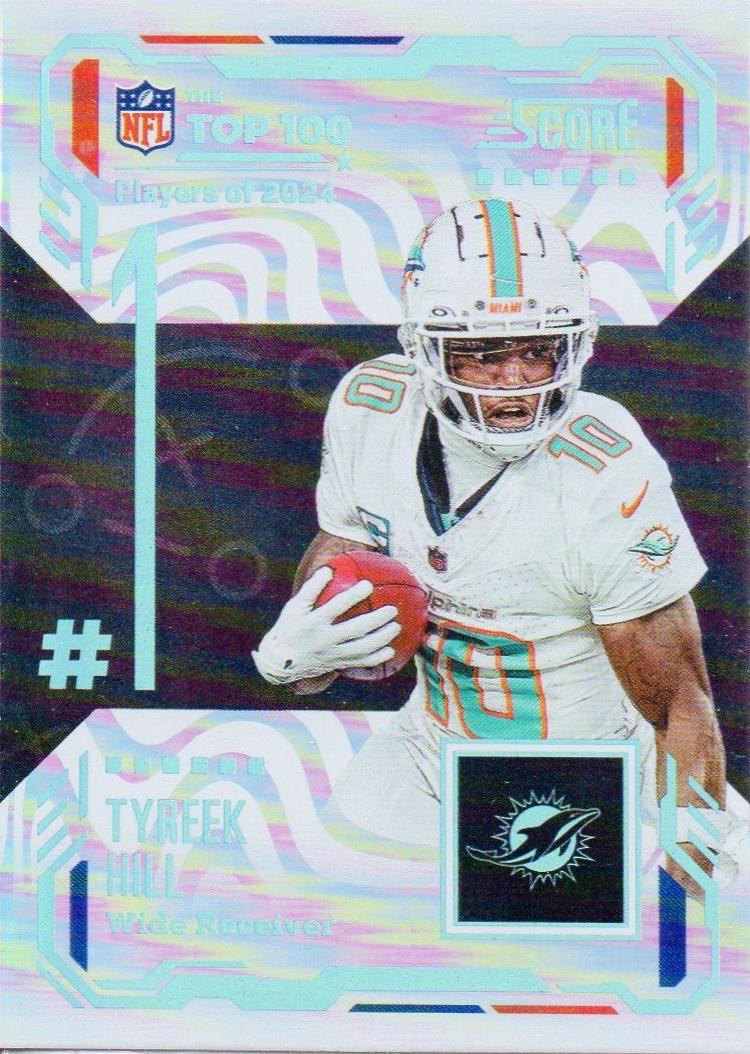 2025 Panini Score Top 100 Tyreek Hill #1 card