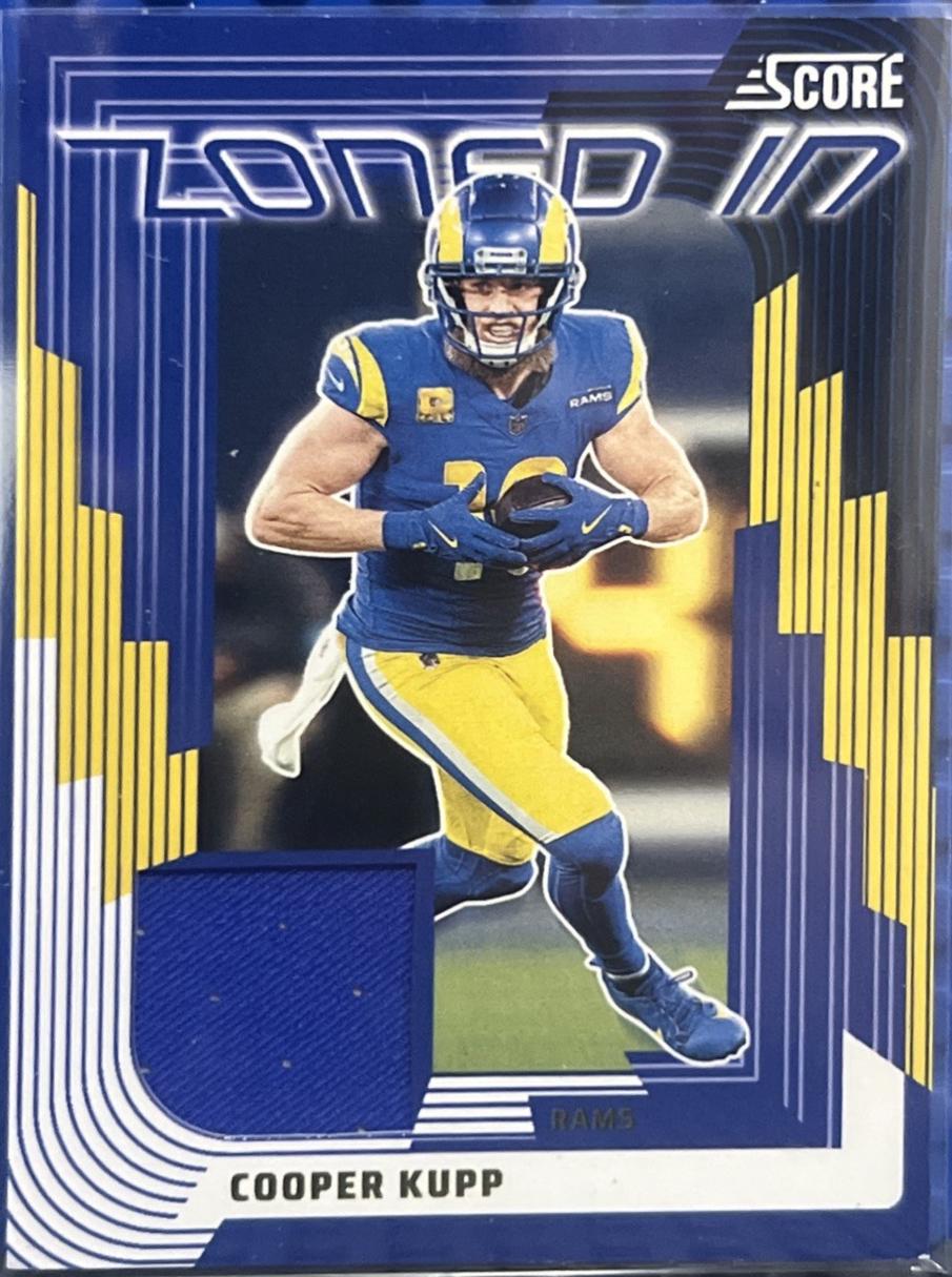 2025 Panini Score Zoned in Jersey Cooper Kupp #25 card