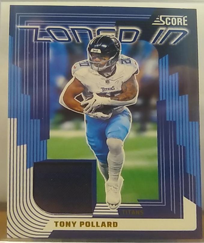 2025 Panini Score Zoned in Jersey Tony Pollard #4 card
