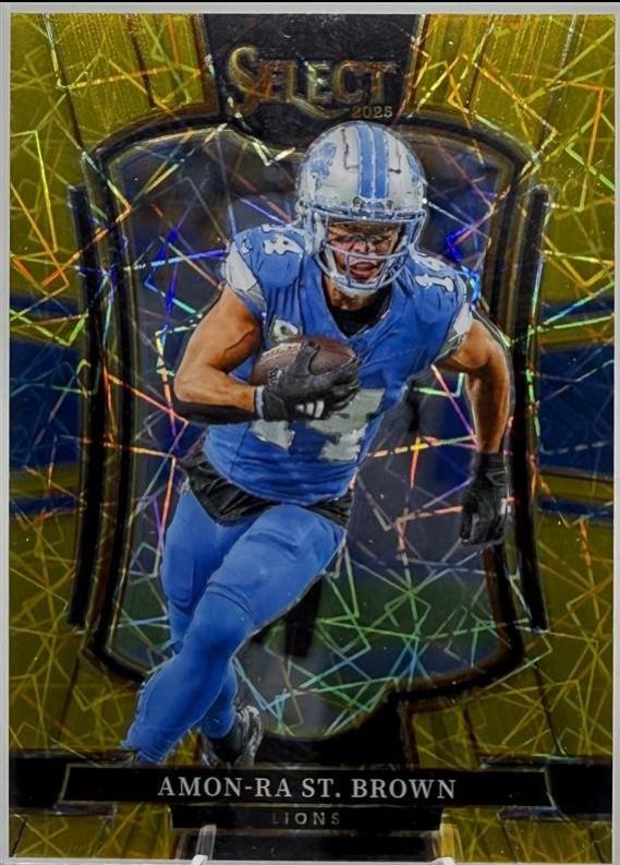 2025 Panini Select Amon-Ra St. Brown [Gold Prizm] #170 card