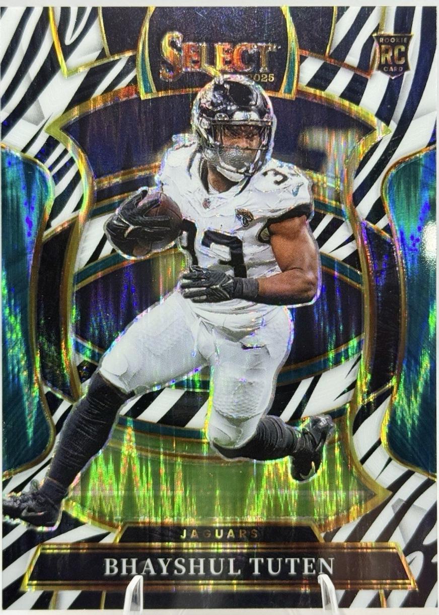 2025 Panini Select Bhayshul Tuten [Zebra Prizm] #29 card