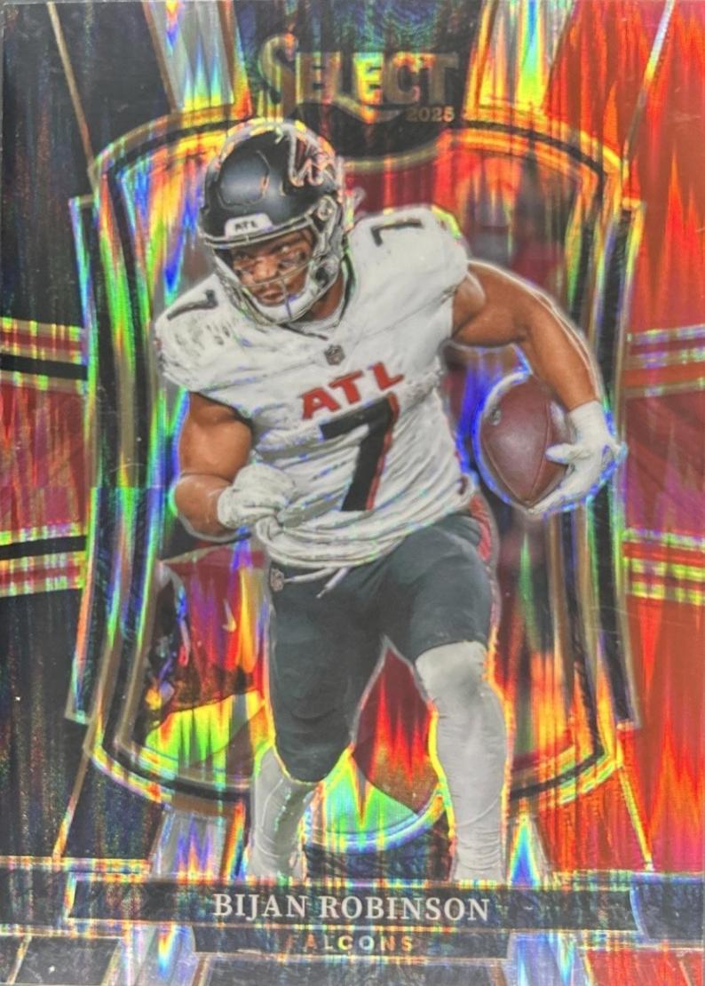 2025 Panini Select Bijan Robinson  [Black Red Prizm Shock] #148 card