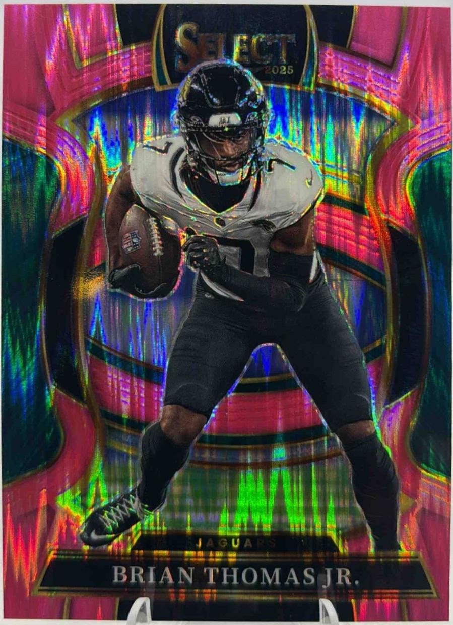 2025 Panini Select Brian Thomas Jr. [Pink Prizm Shock] #30 card