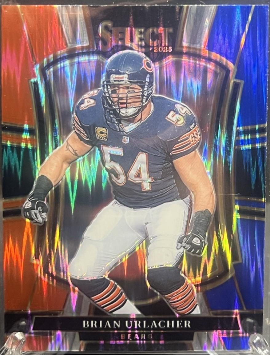 2025 Panini Select Brian Urlacher [Red Blue Prizm Shock] #200 card