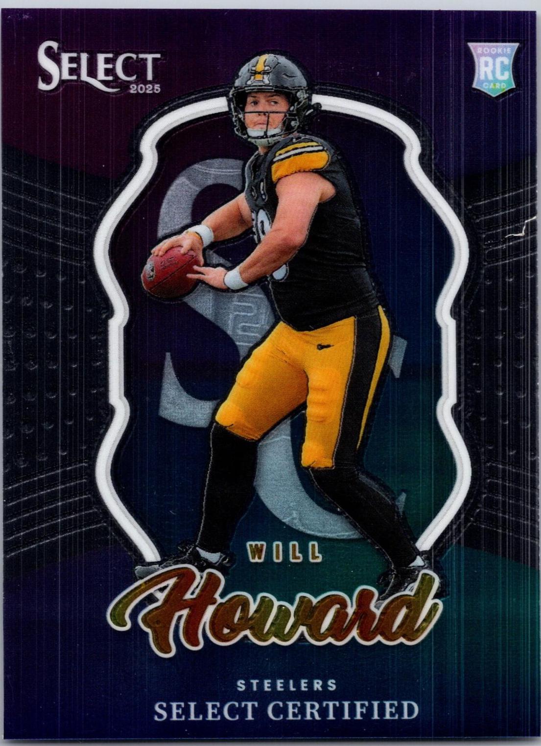 2025 Panini Select Certified Rookie Will Howard #15 card