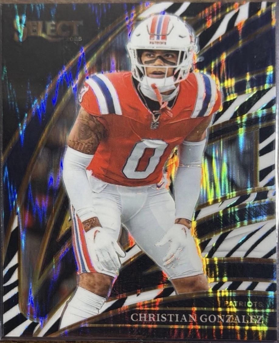 2025 Panini Select Christian Gonzalez [Zebra Prizm] #280 card