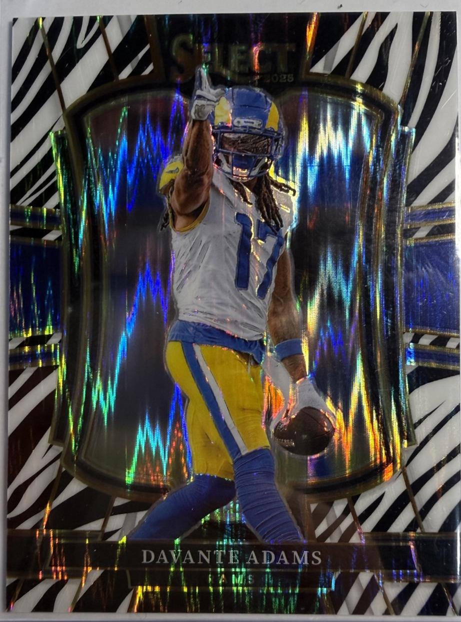 2025 Panini Select Davante Adams [Zebra Prizm] #120 card