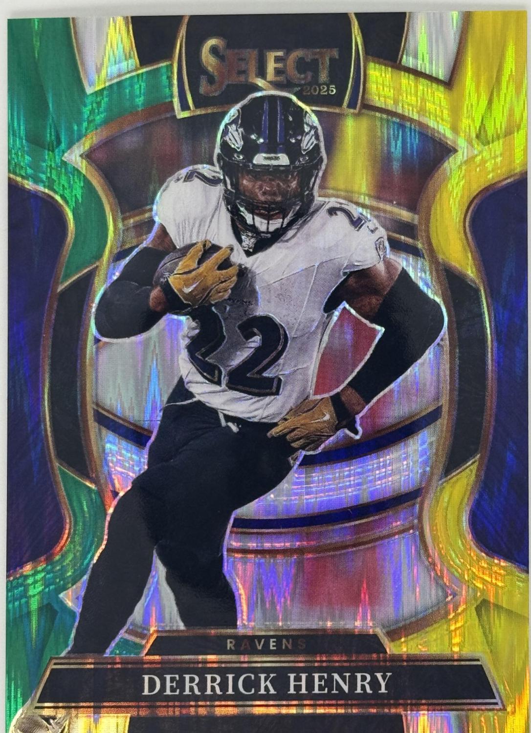 2025 Panini Select Derrick Henry [Green Yellow Prizm Shock] #60 card