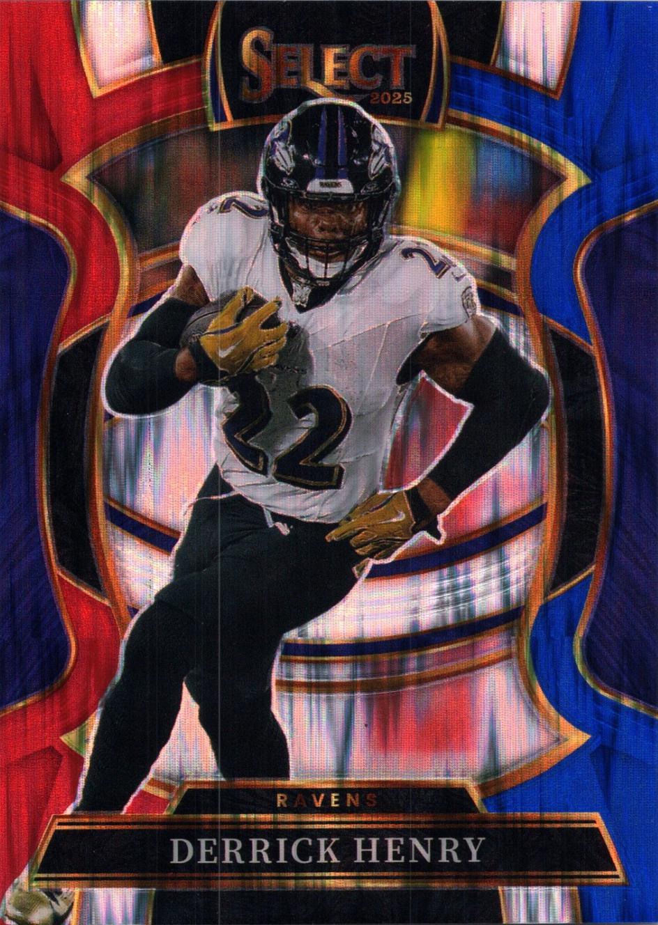 2025 Panini Select Derrick Henry [Red Blue Prizm Shock] #60 card