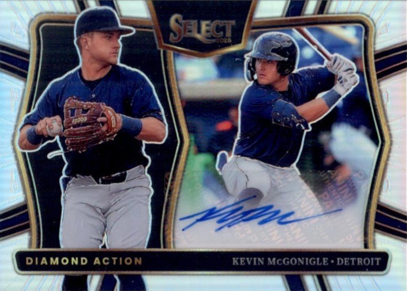 2025 Panini Select Diamond Action Signatures Kevin McGonigle #DAS-KM card