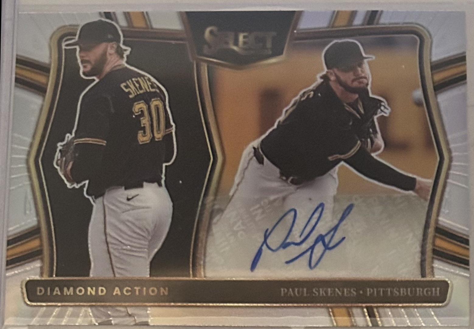 2025 Panini Select Diamond Action Signatures Paul Skenes #DAS-PS card
