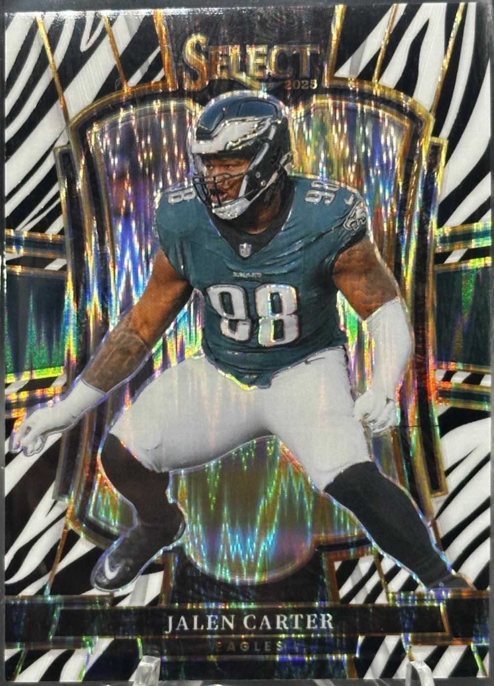 2025 Panini Select Jalen Carter [Zebra Prizm] #191 card