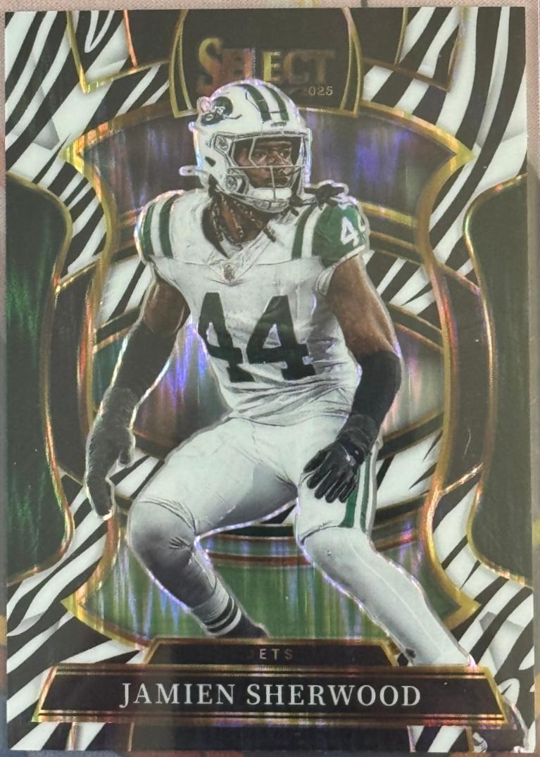 2025 Panini Select Jamien Sherwood [Zebra Prizm] #77 card