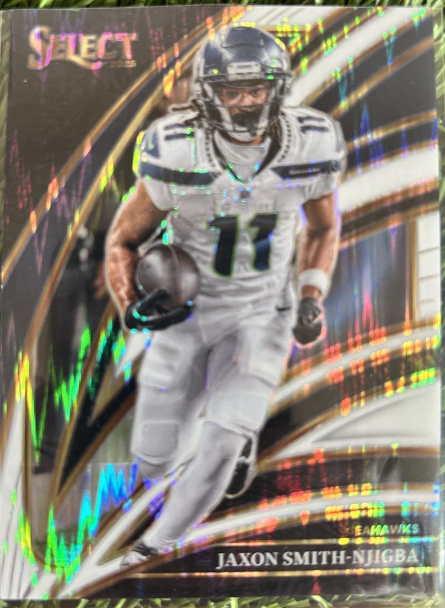 2025 Panini Select Jaxon Smith-Njigba  [White Prizm Shock] #213 card