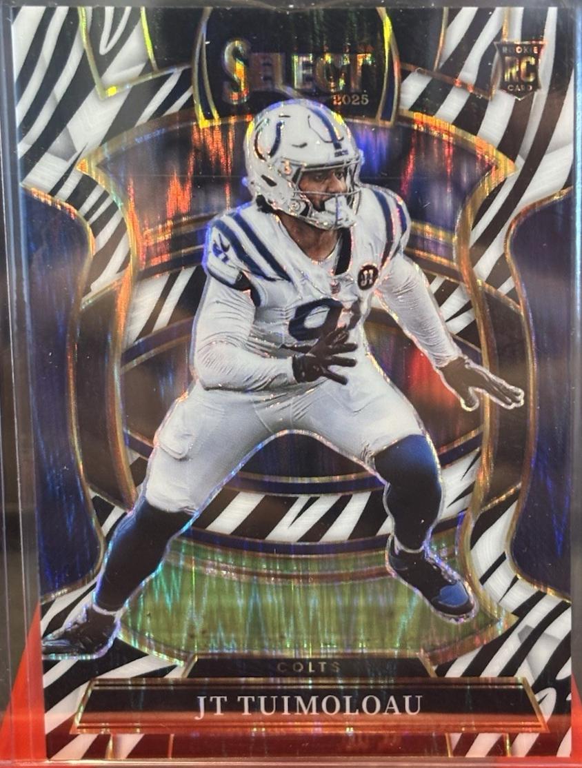 2025 Panini Select JT Tuimoloau [Zebra Prizm] #31 card