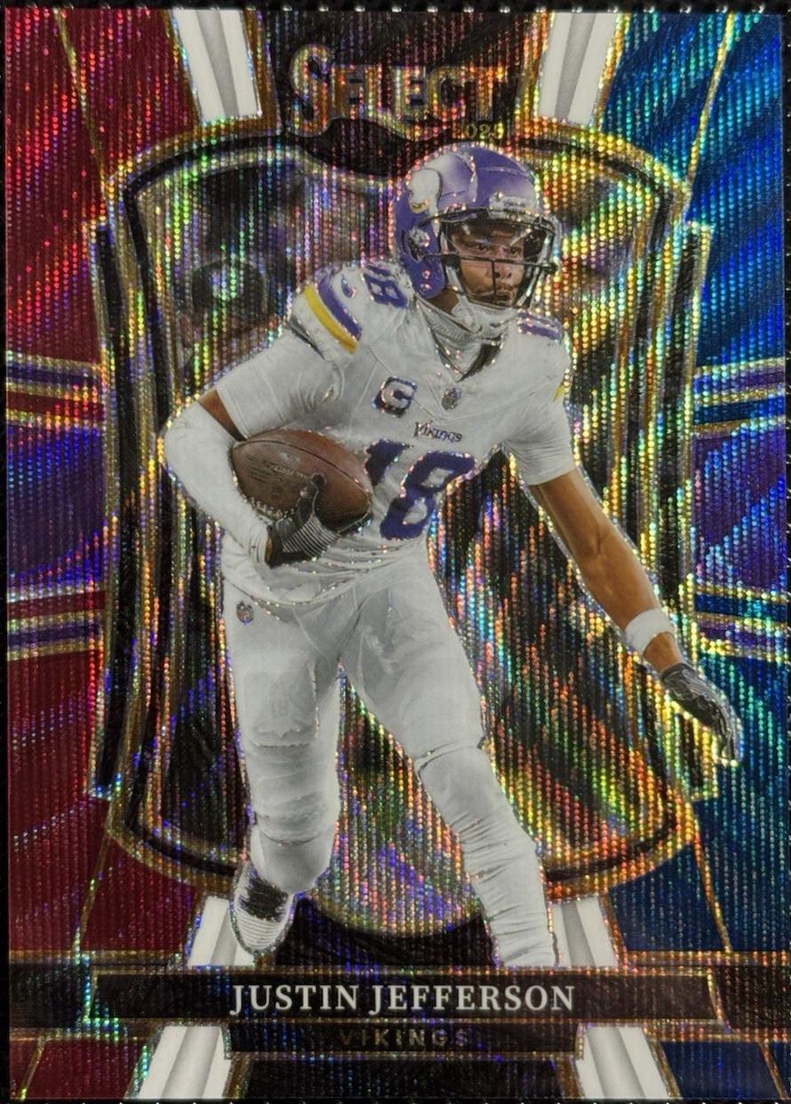 2025 Panini Select Justin Jefferson [Tri-Color Prizm] #163 card