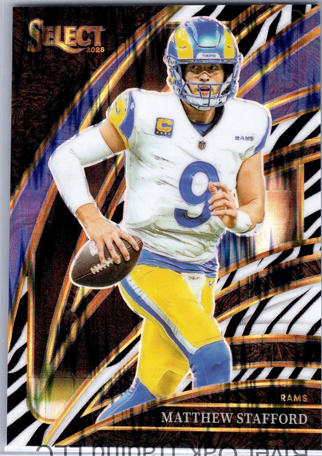 2025 Panini Select Matthew Stafford [Zebra Prizm] #219 card