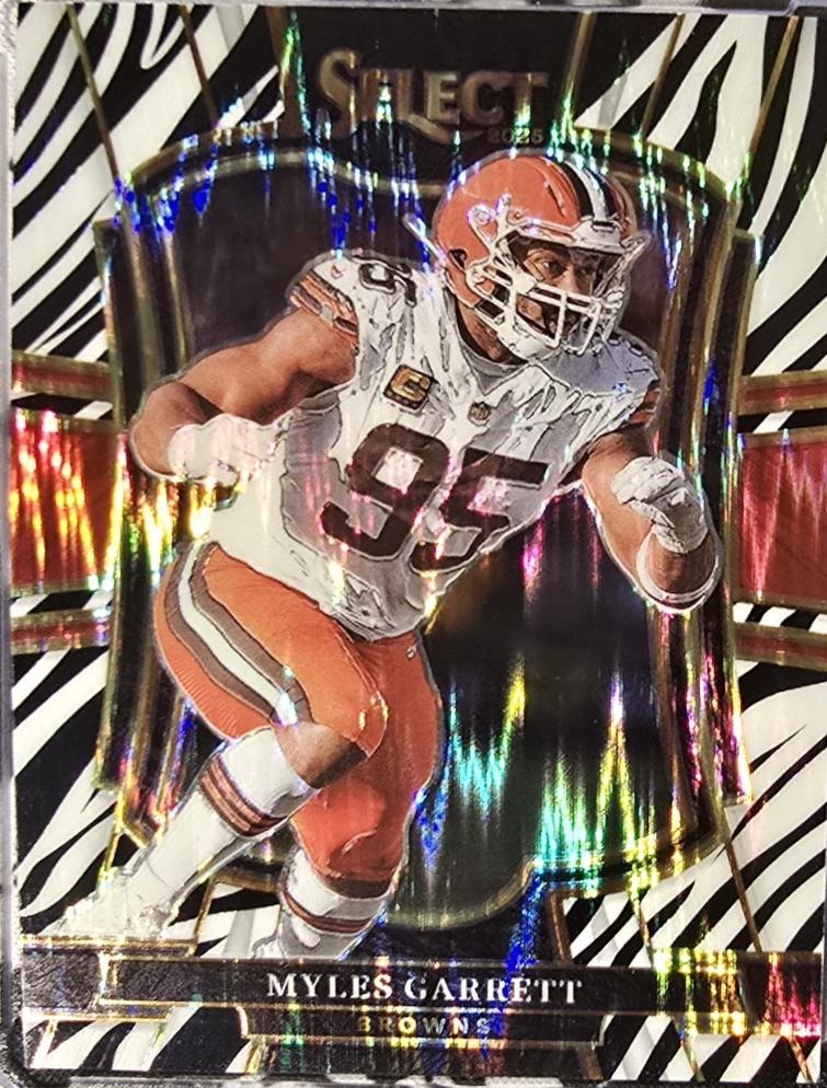 2025 Panini Select Myles Garrett [Zebra Prizm] #156 card